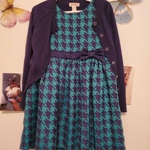 Dress and matching sweater.